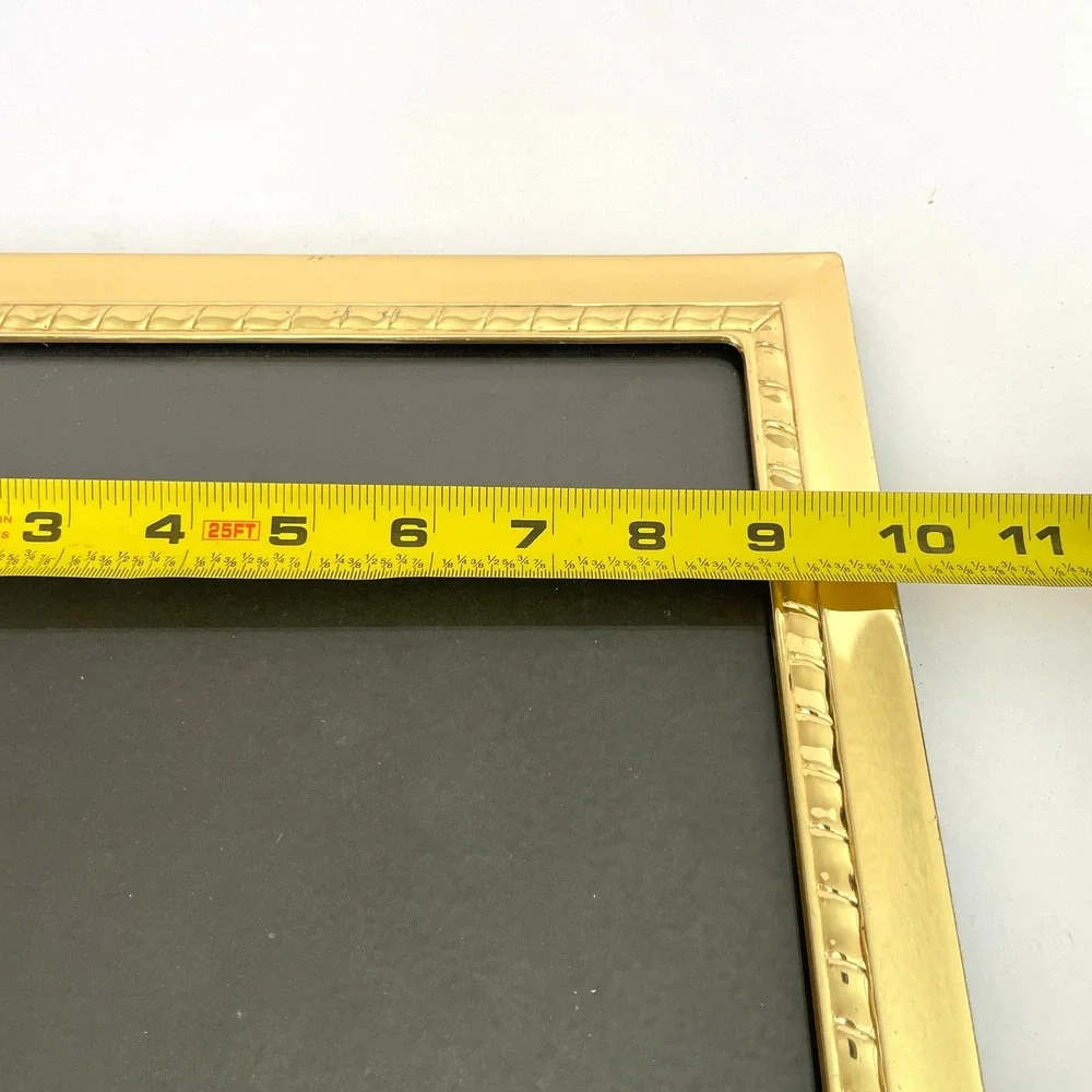 Vintage Brass Gold Picture Frame Set‎ Rope Detail Hinged Double Frames 5x7 8x10